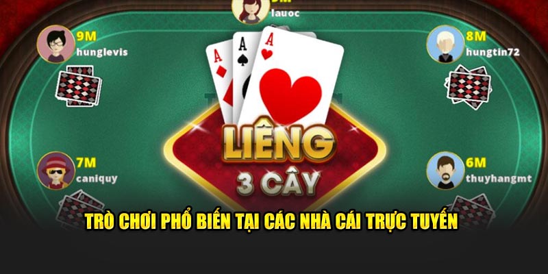 Trò chơi phổ biến tại các nhà cái trực tuyến